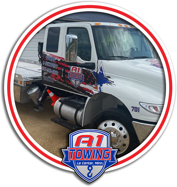 Towing service in Nicollet County, Blue Earth County, and Le Sueur County Minnesota